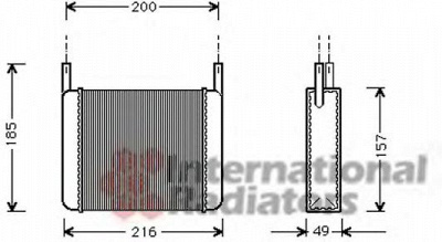 VAN WEZEL 01006033 -  Теплообменник, отопление салона